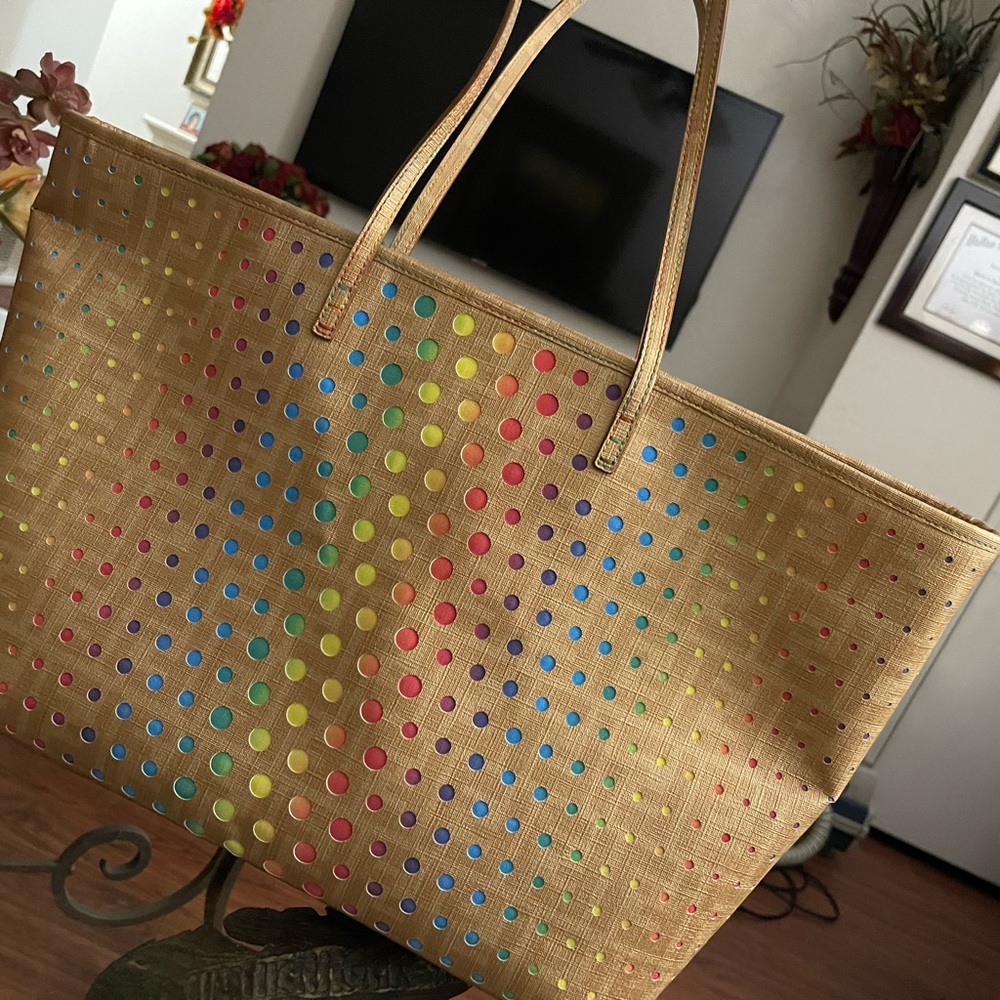 Multi colored bag.
